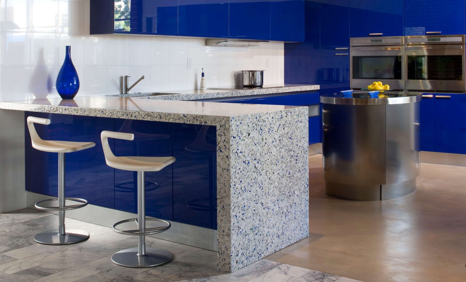 CHIVALRY BLUE POLISHED - VETRAZZO RECYCLED GLASS(4)
