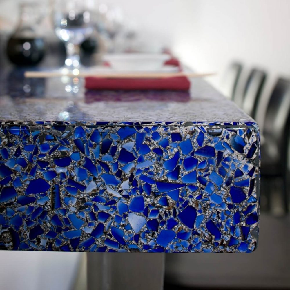 COBALT SKYY WITH PATINA POLISHED - VETRAZZO RECYCLED GLASS(2)