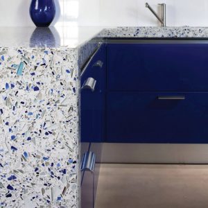 CHIVALRY BLUE POLISHED - VETRAZZO RECYCLED GLASS