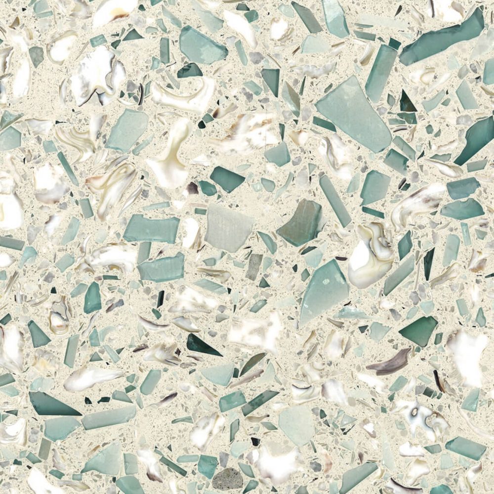 EMERALD BLUE POLISHED - VETRAZZO RECYCLED GLASS